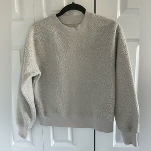 EVERLANE Renew Teddy Crew Sweatshirt Size Small